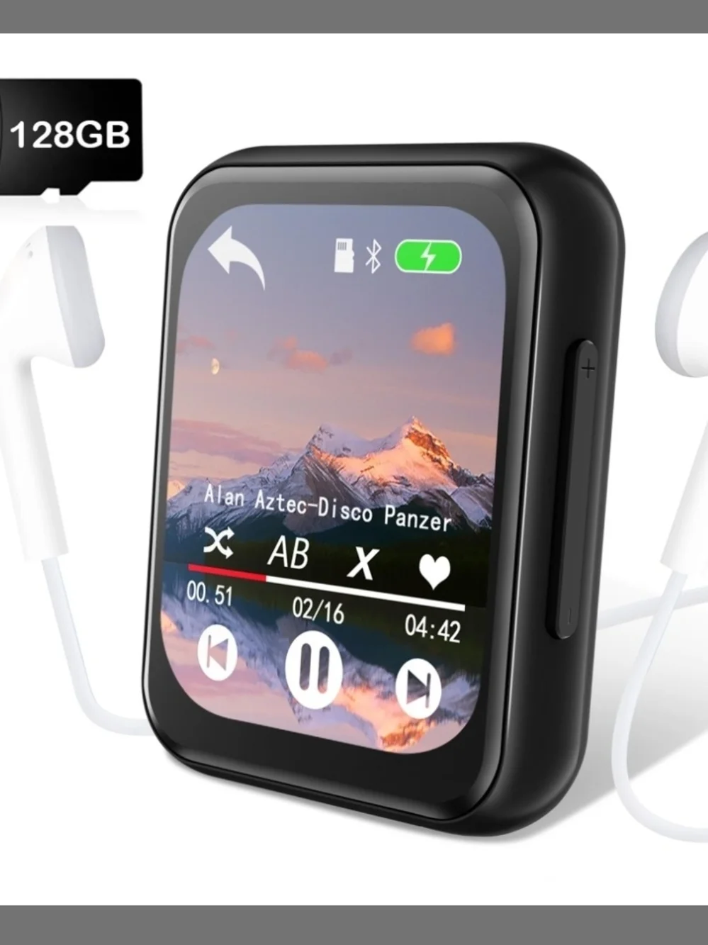 AiMoonsa 128GB MP3 Player with Bluetooth 5.3